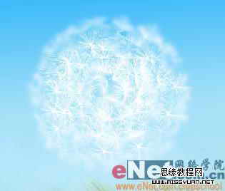 Photoshop制作逼真的風中蒲公英