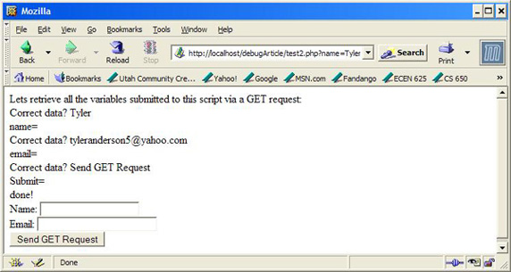 修改后的 test2.php 的輸出